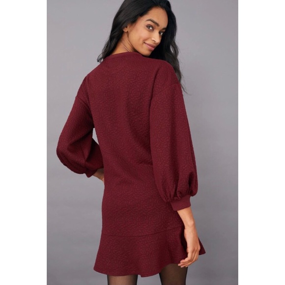 NWT ANTHROPOLOGIE MARE MARE ODILA TUNIC DRESS IN WINE - Picture 3 of 9